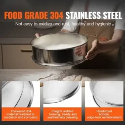 Sier>Melsigte 10 mesh, finmasket rustfrit stål, bagning af kager, holdbar og effektiv