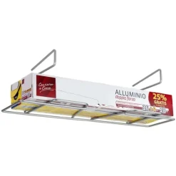 Metaltex husholdningsfilmholder 33x12x9 cm sølv Sale