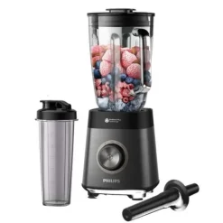 Philips Mixer - HR3041/00 - 2 L skål - vattenflaska ingår - avtagbara blad - Grå