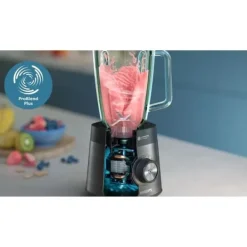 Philips Mixer - HR3041/00 - 2 L skål - vattenflaska ingår - avtagbara blad - Grå