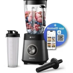 Philips Mixer - HR3041/00 - 2 L skål - vattenflaska ingår - avtagbara blad - Grå