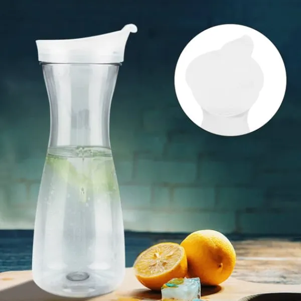 Karafler>600ml akryl gennemsigtig juiceflaske vandkande iskold juicekande med låg til bar hjemmebrug