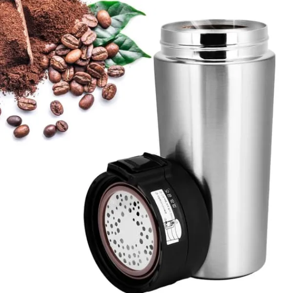 Beholdere Til Mad & Drikkevarer>380ml kaffekrus med si bærbar termokop vandflaske til hjemmekontor rejser