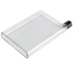 Beholdere Til Mad & Drikkevarer>750ml Lækagesikre Flade Slanke Vandflasker Plast Transparente Bærbare Juicekopper Farveløse