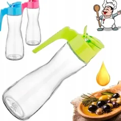 275ML OLIVOLIEFLASKE GLAS 1 stk. MED HÅNDTAG OG LÅG TIL OLIE OG Eddike Hot