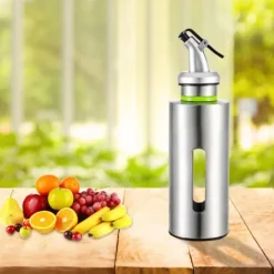 Olie- & Eddikebeholdere>150ml rustfrit stål olieflaske lækagesikker sojasauce eddike dispenser