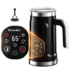 Kaffemaskiner Til God Kaffe>Mælkeskummer, Touchskærmskontrol, Varm og Kold Skumfremstiller,EU, Sort