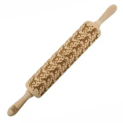 Kageruller>MoodForWood Trækagerulle, Graveret, 43 cm med Håndtag, Perfekt til Bagning - Enhjørningsmønster