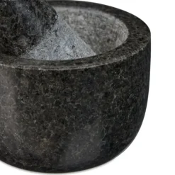 Morter og støder, granit, 6x8,5 cm, grå Clearance