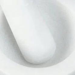 Morter og støder, 6x10 cm, Hvid, Marmor Discount