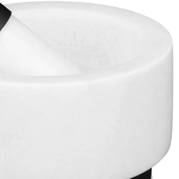 Morter og støder, 8x14 cm, hvid marmor Clearance