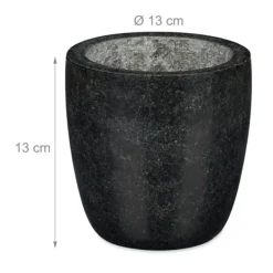 Morter og støder, 13x13 cm, Sort Online