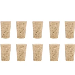 Flaskepropper>Naturkork, konisk træprop til vinflasker (10 stk., 22*17*35 mm)