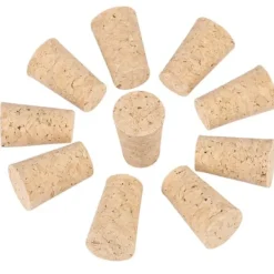 Flaskepropper>Naturkork, konisk træprop til vinflasker (10 stk., 22*17*35 mm)