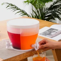 Drikkevareautomater>OBOSOE desktop vanddispenser til køleskab, koldevandskedel med hane og drikkedåse, drikkevanddispenser til frugt til drikkevarer