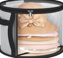 Tøj- & Garderobeopbevaring>OBOSOE ekstra stor foldbar opbevaringsboks med forstærket håndtag, dobbelt lynlås og sikkerhedsrem – gennemsigtigt vindue, holdbar, letvægts PVC, vask | CDON