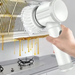 OBOSOE elektrisk rengøringsbørste med 5 udskiftelige hoveder – USB-opladning, IPX6 vandtæt, hvid Online