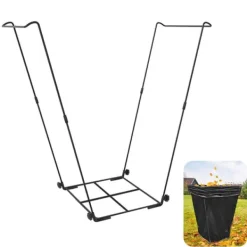 OBOSOE Metal haveaffaldsstativ 30-45 gallon – bærbar holder til blade, camping og fester Sale