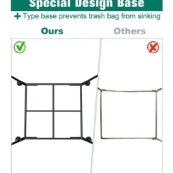 OBOSOE Metal haveaffaldsstativ 30-45 gallon – bærbar holder til blade, camping og fester Sale