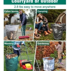 OBOSOE Metal haveaffaldsstativ 30-45 gallon – bærbar holder til blade, camping og fester Sale