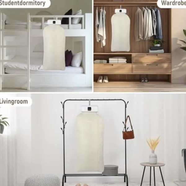 Tørreskab>OBOSOE Mini tørretumbler med timer (480 min) – hurtigtørrende, perfekt til kollegieværelser og små rum