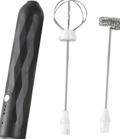 Kaffemaskiner Til God Kaffe>OBOSOE mælkeskummer håndholdt – æggepiskeris genopladeligt med 2 piskeris, trådløs skummer