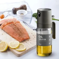 OBOSOE olivenoliesprayflaske, multifunktionel olivenolieblander med oliedryp rustbestandige sojabønner til luftstegt bagning