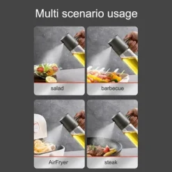 OBOSOE olivenoliesprayflaske, multifunktionel olivenolieblander med oliedryp rustbestandige sojabønner til luftstegt bagning