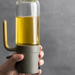 OBOSOE olivenoliesprayflaske, multifunktionel olivenolieblander med oliedryp rustbestandige sojabønner til luftstegt bagning