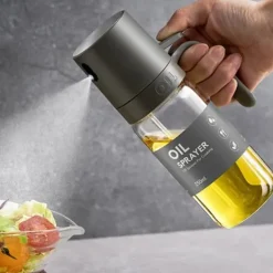 OBOSOE olivenoliesprayflaske, multifunktionel olivenolieblander med oliedryp rustbestandige sojabønner til luftstegt bagning