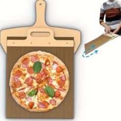 OBOSOE pizzaspade - non-stick overflade, langt håndtag, let at skubbe ind i ovnen, perfekt til overførsel af pizza, tåler opvaskemaskine Best