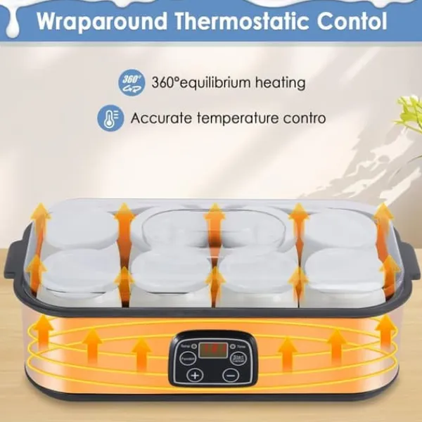 OBOSOE probiotisk yoghurt – yoghurtmaskine med justerbar temperatur og tid, der skaber milliarder af levende probiotika til tarmsundhed Hot