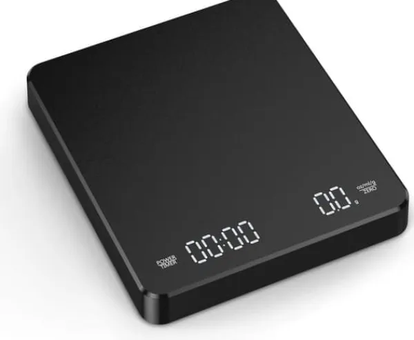 Køkkenvægte>OBOSOE USB-genopladelig digital kaffevægt med høj præcision og timer – til espresso, pour-over og hjemmebagning