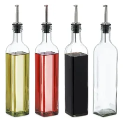 Olie- & Eddikebeholdere>Olie- og eddikedispenser sæt, 33x5,5x5,5 cm, Transparent