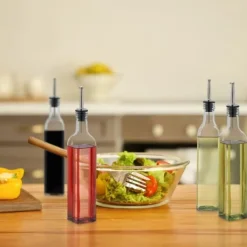 Olie- & Eddikebeholdere>Olie- og eddikedispenser sæt, 33x5,5x5,5 cm, Transparent