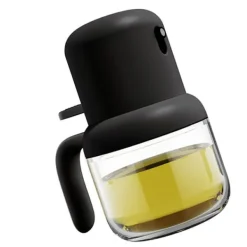 Olie- & Eddikebeholdere>Oliesprayflaske 180ml Ergonomisk håndtag Tætforseglet plastglas Støvtæt olivenoliesprøjte til hjemmekøkken Sort