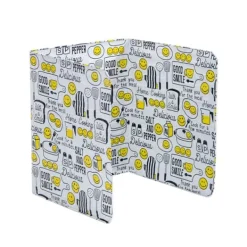 Oliesprøjtplade Foldbar varmebestandig aluminiumsfolie madlavning Stænksikker skærm til køkken stegepande Smilende ansigt Best