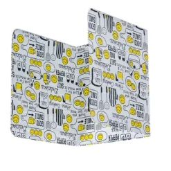 Oliesprøjtplade Foldbar varmebestandig aluminiumsfolie madlavning Stænksikker skærm til køkken stegepande Smilende ansigt Best