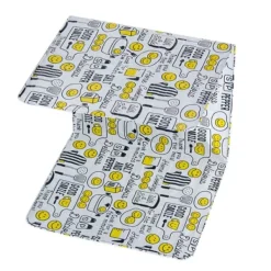 Oliesprøjtplade Foldbar varmebestandig aluminiumsfolie madlavning Stænksikker skærm til køkken stegepande Smilende ansigt Best