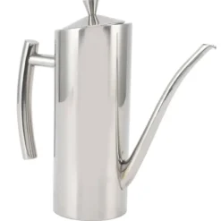 Olie- & Eddikebeholdere>Oljedispenserflaska Rostfritt stål Spegel Utseende Böjda handtag Ergonomiskt grepp droppfri oljeflaska för kök