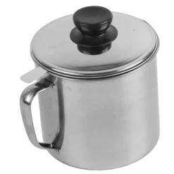 Sier>Oljesil Pot 1,3L Kapacitet 304 Rostfritt stål Matlagningsoljebehållare Antiläckage för Hemrestaurang