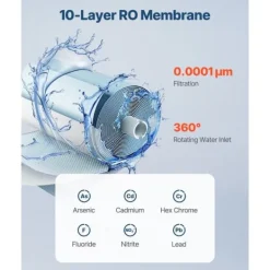 Omvendt osmose system erstatning, SS-004 model, til vandfilter under vasken