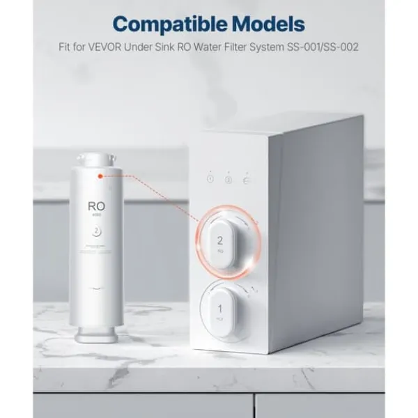 Vandfiltre>Omvendt Osmosesystem, Udskiftning til SS-002, Vandfilter til Under Vasken