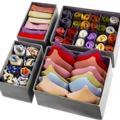 Tøj- & Garderobeopbevaring>Opbevaringskasser med Rum til Undertøj - 4-dele