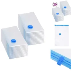 Opbevaringsposer Til Hjemmet>Opbevaringsposer - Living vakuumposer til opbevaring af tøj 80x60 cm 20 stk.