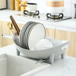 Opvaskestativ med afdrypning – grå Sale