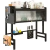 Opvaskestativ, Over-Sink Design, Flip-Up Dæksel,sort, 2-niveau Hot