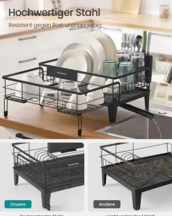 Opvaskestativ, 31x42x18,5 cm, Sort Sale