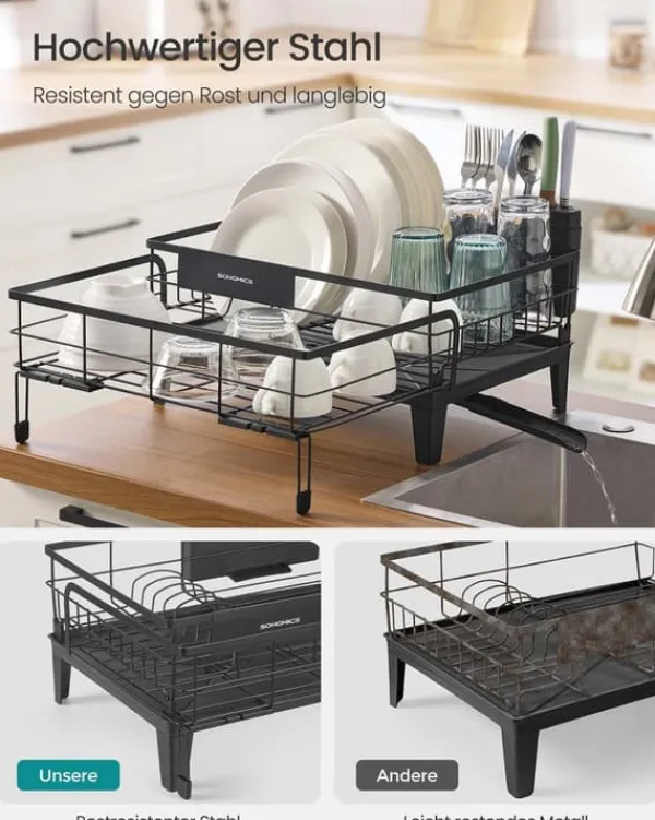 Opvaskestativ, 31x42x18,5 cm, Sort Sale