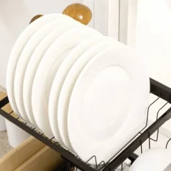 Opvaskestativ, 93x30x52,5 cm, Sort Online